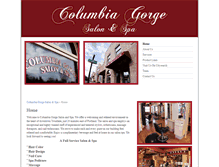 Tablet Screenshot of columbiagorgesalonandspa.com